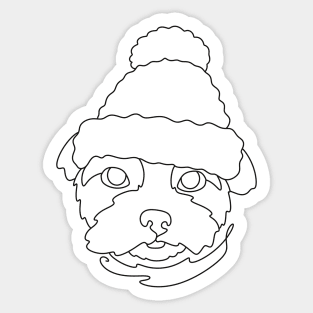 Dog hat Sticker